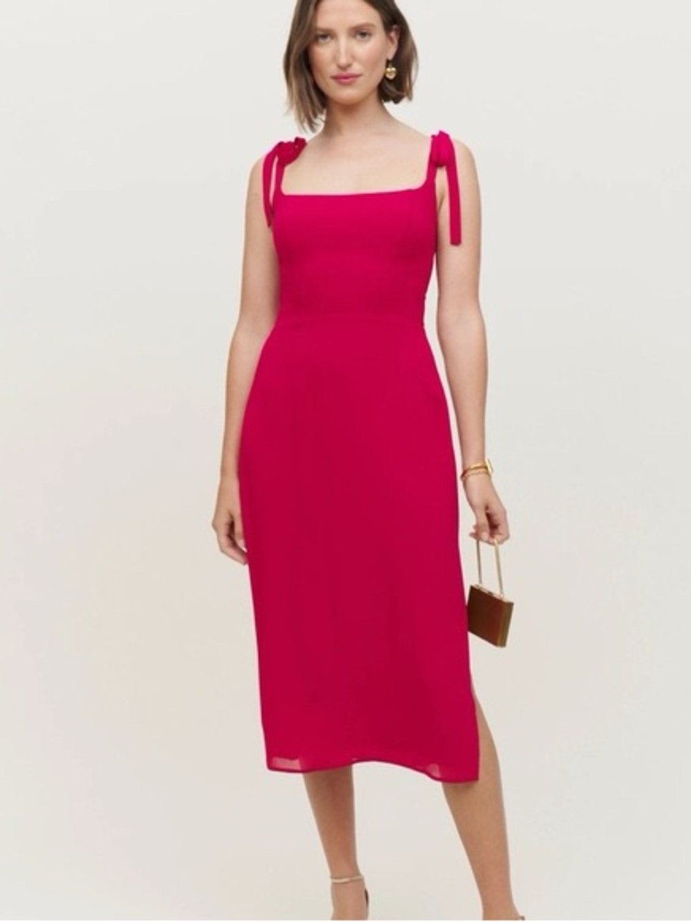 Reformation Besse dress in Rhubarb